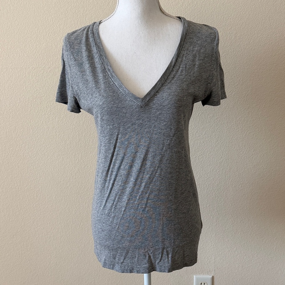 J. Crew Mercantile Heather Gray V-Neck Tee